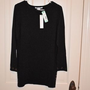 Linzy Lurex Grommett Detail Pullover